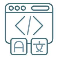 Hreflang Tag Line Two Color Icon vector