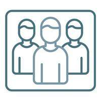 Lookalike Audiences Line Two Color Icon vector