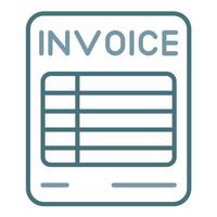 Invoice Line Two Color Icon vector