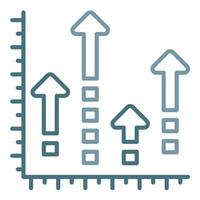 Market Prediction Line Two Color Icon vector