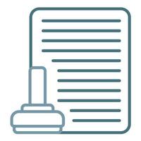 Legal Document Line Two Color Icon vector