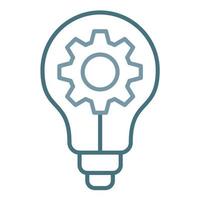 Idea Generation Line Two Color Icon vector