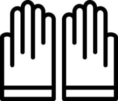 Hand Gloves Vector Icon Design