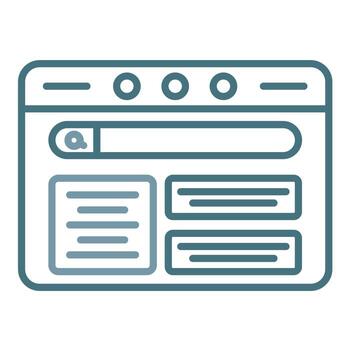 Web Design Line Two Color Icon vector