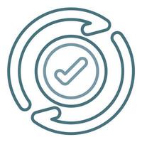 Iteration Line Two Color Icon vector