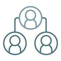 Delegating Task Line Two Color Icon vector
