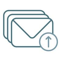 Email Blasts Line Two Color Icon vector