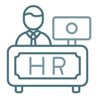 Hr Department Line Two Color Icon vector