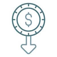 Minimum Wage Line Two Color Icon vector