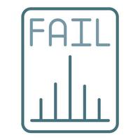 Business Fail Line Two Color Icon vector