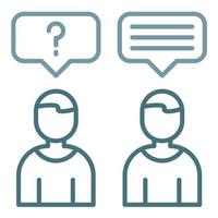 Discussion Line Two Color Icon vector