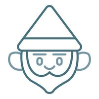 Gnome Line Two Color Icon vector
