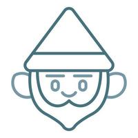 Gnome Line Two Color Icon vector