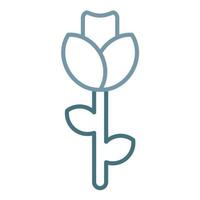 Rosebush Line Two Color Icon vector