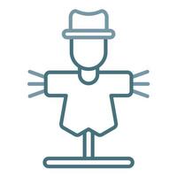 Scarecrow Line Two Color Icon vector