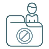Sensitive Personal Data Line Two Color Icon vector