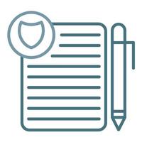 Privacy Policy Template Line Two Color Icon vector