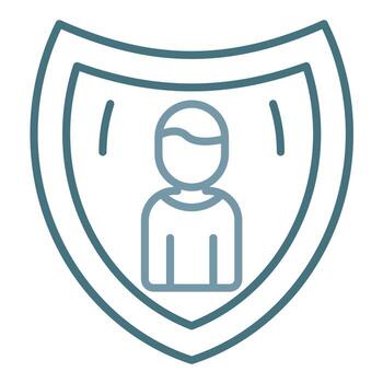 Pseudonymisation Line Two Color Icon vector