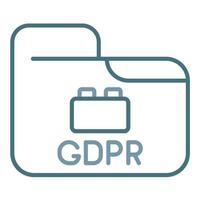 Gdpr Plugin Line Two Color Icon vector