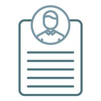 Personal Linked Data Line Two Color Icon vector