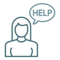 Help Line Two Color Icon vector