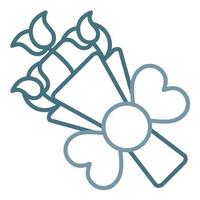 Bouquet Line Two Color Icon vector