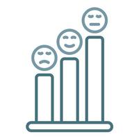 Satisfaction Level Line Two Color Icon vector