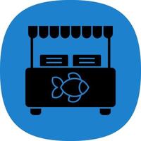 Fish Market Vector Icon Design