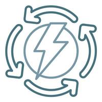 Electricity Line Two Color Icon vector