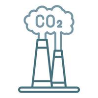 Emissions Line Two Color Icon vector