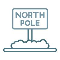 North Pole Line Two Color Icon vector