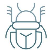 Scarab Line Two Color Icon vector