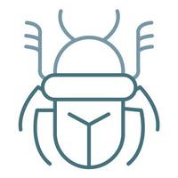 Scarab Line Two Color Icon vector