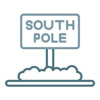 South Pole Line Two Color Icon vector