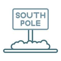 South Pole Line Two Color Icon vector