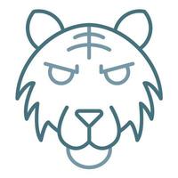 Tiger Line Two Color Icon vector