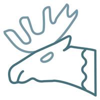 Moose Line Two Color Icon vector