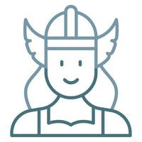 Valkyrie Line Two Color Icon vector