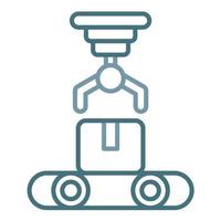 Robotic Produce Sorting Line Two Color Icon vector