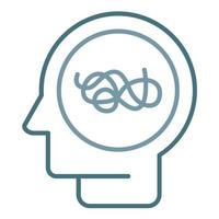 Psychosis Line Two Color Icon vector