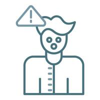 Panic Attack Line Two Color Icon vector