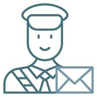 Postman Line Two Color Icon vector