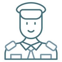 Policeman Line Two Color Icon vector