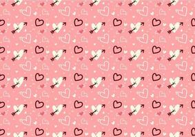 Heart pattern seamless vector background