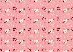 Heart pattern seamless vector background