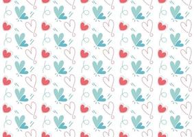 Heart pattern seamless vector background
