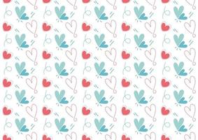 Heart pattern seamless vector background