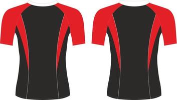 Compression Rash Guard Design, Template design front back view vector