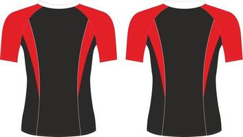 Compression Rash Guard Design, Template design front back view vector