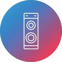 Speaker Line Gradient Circle Background Icon vector